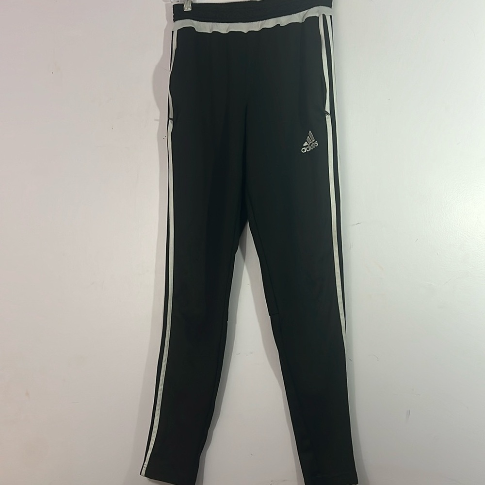 Adidas black athletic pants, climacool, small